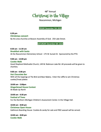 Image of 2025 CIV Schedule of Events